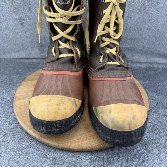 Vintage Sorel Boots Mens Size 11 Brown Leather Steel Toe Waterproof Canada 70s main image 12